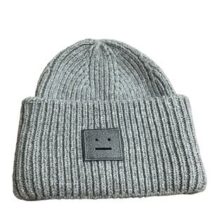 Acne Studios Blue Wool Ribbed Beanie